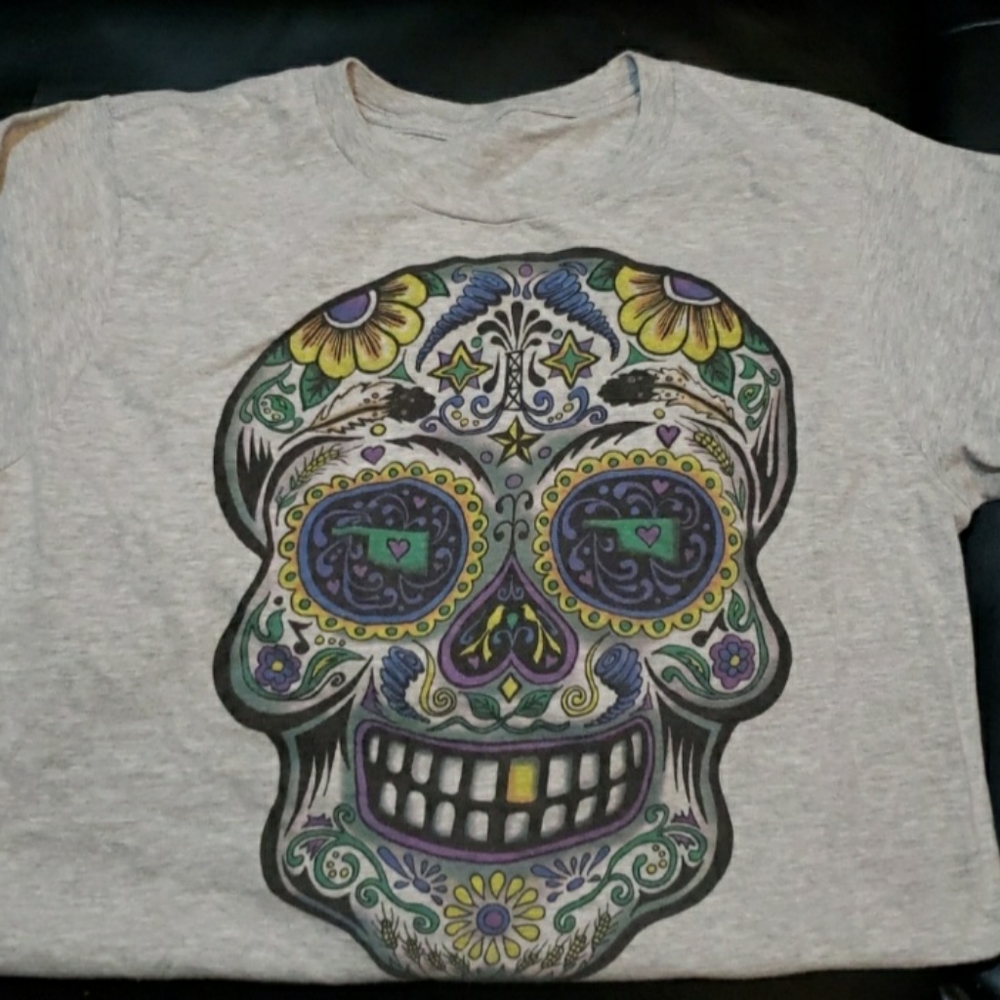 Sugar Skull Oklahoma T Shirt